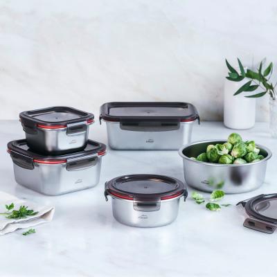 Tupper acero rectangular tapa plstico