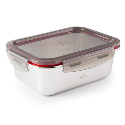 Tupper acero rectangular tapa plstico