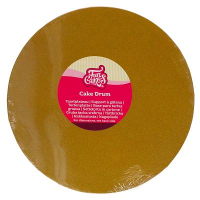 Base pasteles redonda 25 cm Shimmering oro