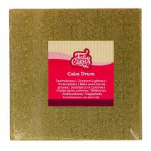 Base pasteles cuadrada 20 cm Matt oro