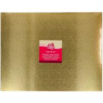 Base pasteles rectangular 45x35, cm dorada