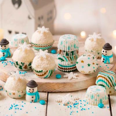 Papel mini cupcakes x100 Navidad