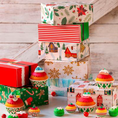 Caja para pasteles y dulces 18x13x7,5 Acebo