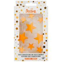 Set 9 decoraciones az�car Estrellas doradas