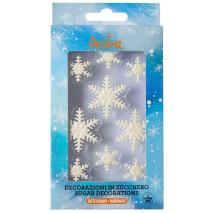 Set 9 decoraciones de az�car Copos de nieve