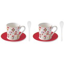 Set regalo 2x taza espresso Dogs Christmas 100 ml