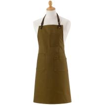 Davantal cinta pell Leo kaki