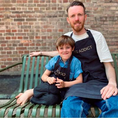 Delantal algodn lino LesCerises Food Addict cavia