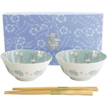 Set regal 2 bols Tayo Fujisakura Green 15 cm