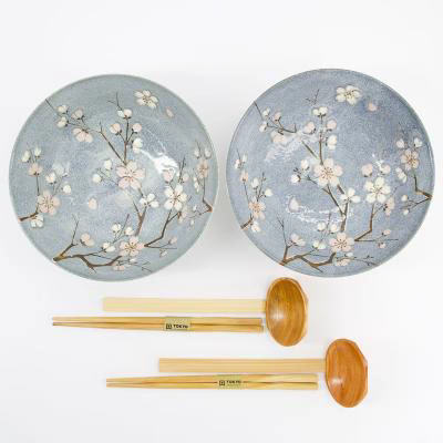 Set regalo 2 boles Ramen Gray blue 21 cm