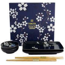 Set japon�s presentaci�n sushi Cobalt blue 6 p