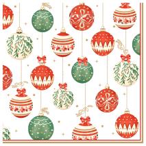 Servilletas papel Navidad Bolas �rbol x20