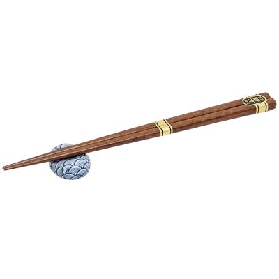 4 pares palillos japoneses con 4 soportes olas