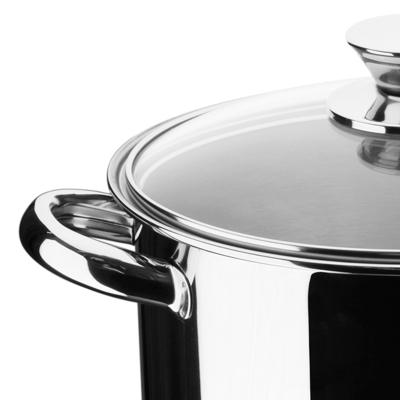 Olla alta para caldo con tapa cristal