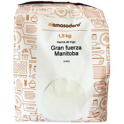 Harina Manitoba de gran fuerza El Amasadero 1,5 kg