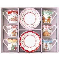 6x tassa espresso Ginger amb plat 100 ml