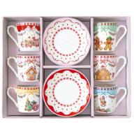 6x tassa espresso Ginger amb plat 100 ml