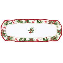 Bandeja presentaci�n hoja Navidad 37x14 cm