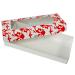 Caja para turr�n motivos rojos Viena 21x9x2,8 cm