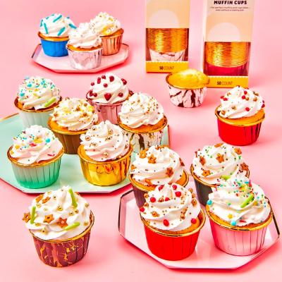 Papel cupcakes Wilton x50 dorado