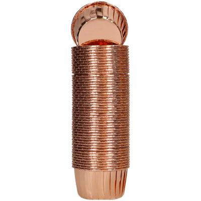 Papel cupcakes Wilton x50 dorado vintage