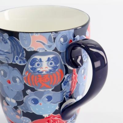 Taza mug Daruma lucky cat 380 ml