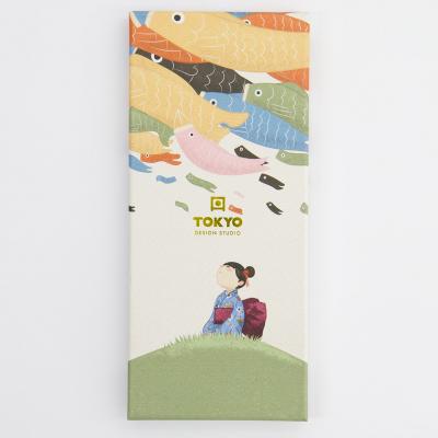 5 pares palillos japoneses pez Koinobori