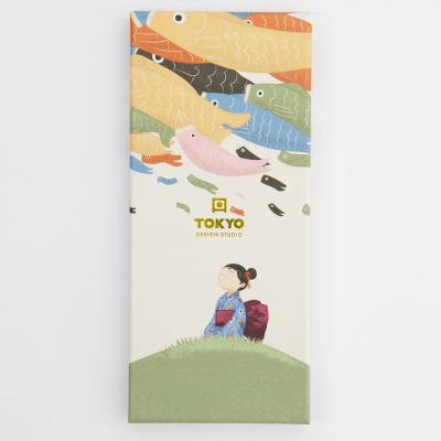 5 pares palillos japoneses pez Koinobori