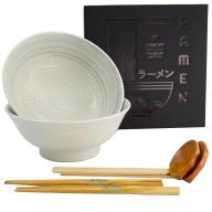 Set regalo 2 boles Ramen ola Seikaiha 21 cm