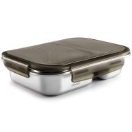 Tupper acero 2 compartimentos 450-280 ml