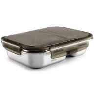 Tupper acero 2 compartimentos 450-280 ml
