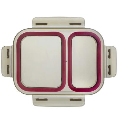 Tupper acero 2 compartimentos 450-280 ml