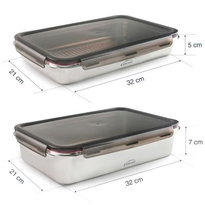 Tupper acero base acanalada con tapa