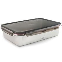 Tupper acero base acanalada con tapa