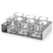 6 vasos chupito con bandeja inox