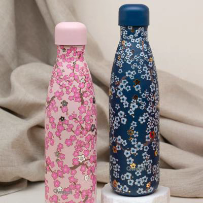 Botella t�rmica Qwetch Flowers 500 ml bleu