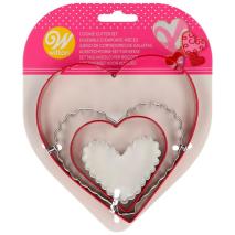 Juego 4 cortadores galletas Coraz�n Wilton