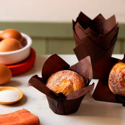 Papel cupcakes x24 Tulip marr�n