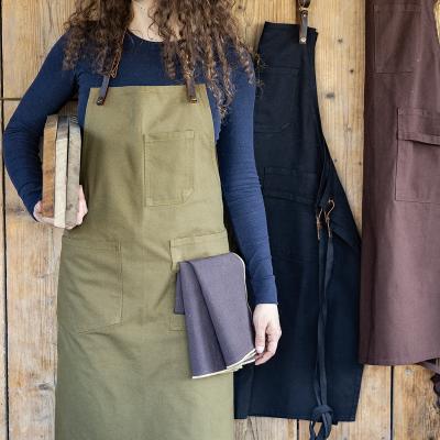 Delantal cinta piel Leo negro