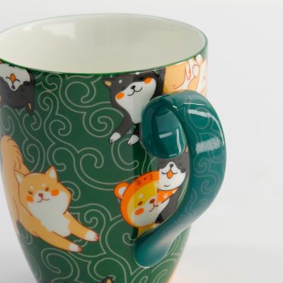 Taza mug perro Shiba 380 ml verde