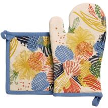 Set de guante y protector cocina 100% alg. Abelia