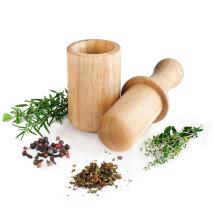 Mortero para especias y semillas madera