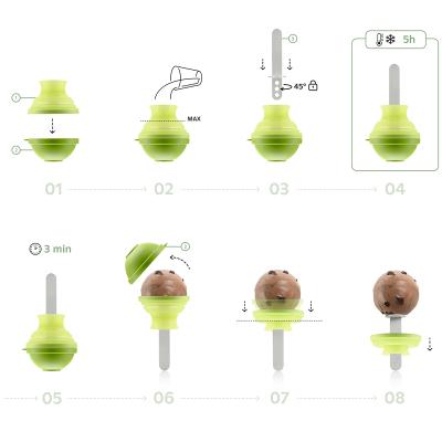 Set 4 moldes Helado Lollipop