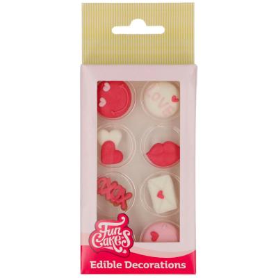 Set 8 decoraciones de az�car Love