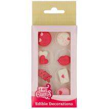 Set 8 decoraciones de az�car Love