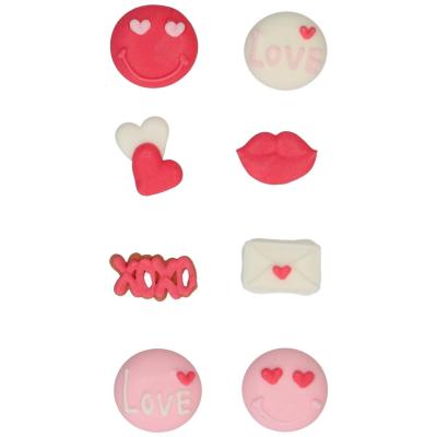 Set 8 decoraciones de az�car Love