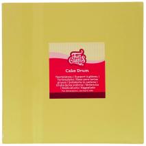 Base pastissos quadrada 25 cm Matt groc