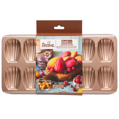 Molde madeleines antiadherente x12 cavidades Gold