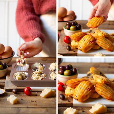 Molde madeleines antiadherente x12 cavidades Gold