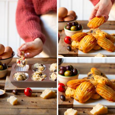 Molde madeleines antiadherente x12 cavidades Gold